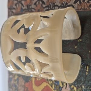 Cream Openwork Cuff Bracelet